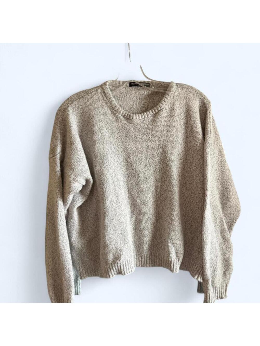 Brandy Melville Women's Cream and Tan Jumper